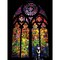 Banksy-Inspired Stained Glass Window Canvas Art for Urban Decor